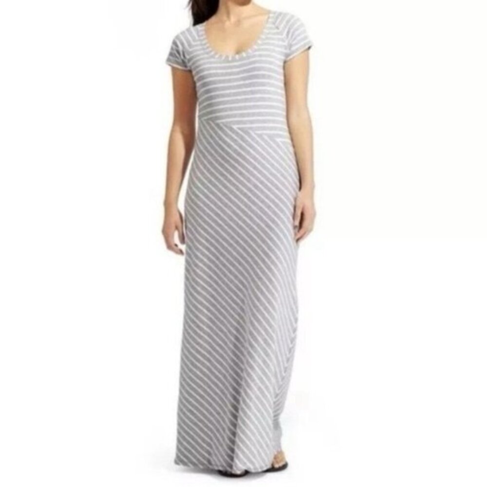 NWOT Athleta Striped Tee Shirt Maxi Dress Size XS